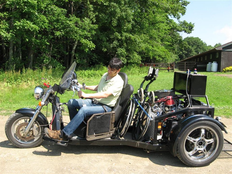 WOW! Wheelchair Accessible Custom Trike with Glide'n Go Lift System